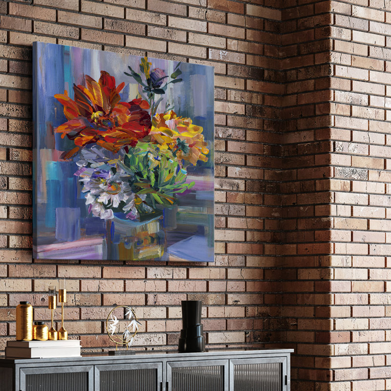 Bouquet moderne - galerie Cavas sur mesure, H 60 po x l 40 po