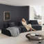 Ensemble de canapé modulaire surdimensionné de luxe moderne surdimensionné de 139 po, canapé rembourré moelleux en chenille avec dossiers amovibles et coussins moelleux, canapé à siège profond et canapé-lit pour salon, bureau, gris foncé