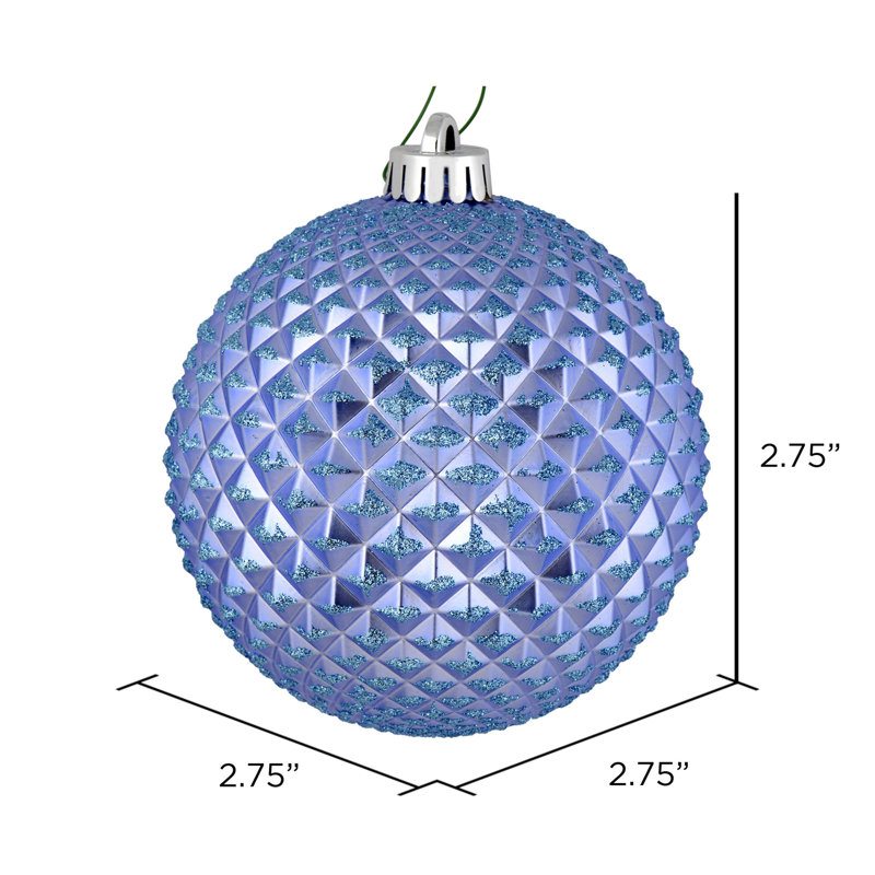 Ornement boule Durian Glitter, Pervenche