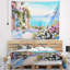 Tapisserie de mer et de fleurs de paysage-28483496