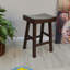 Élégant tabouret de comptoir noir de 25 po avec siège de selle-556265139-649765394