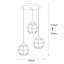 Luminaire suspendu en grappe à 3 lumières Margolis-845612964