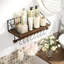Floating Shelves Wall Mounted With Towel Bar And Hooks - Rustic Wood Shelf For Kitchen, Bathroom, Bedroom - Multi-Purpose Storage And Decor-299570704