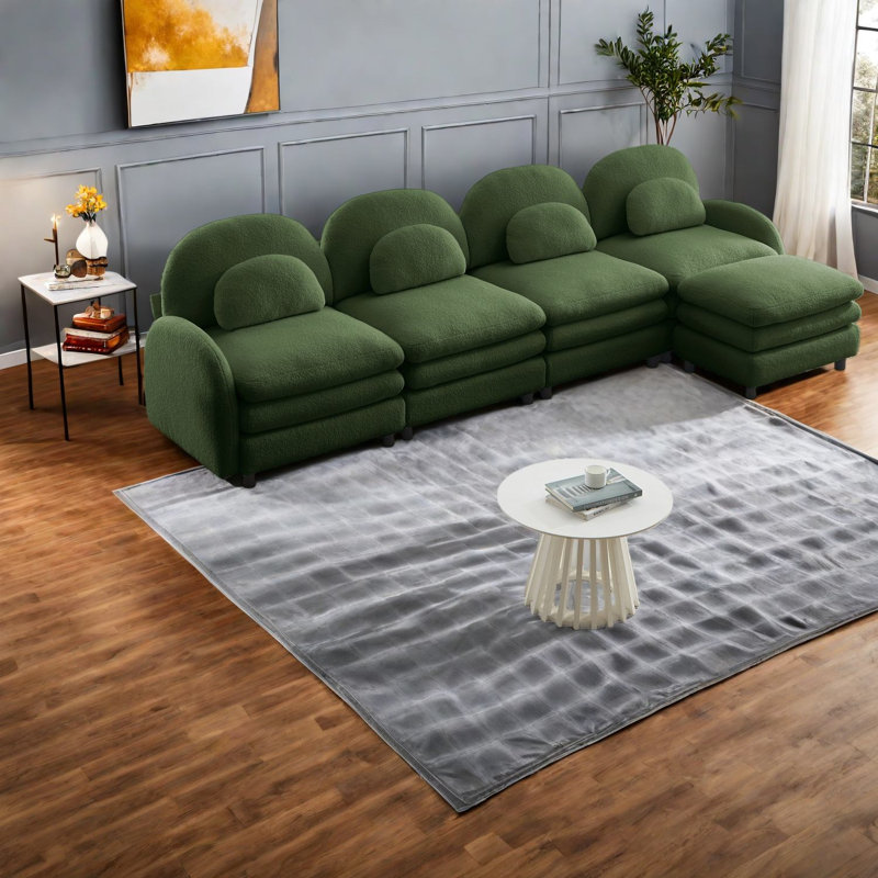 Cloud Comfort Sectionals Teddy 4 Seat Modern Modular Sofa For Home
