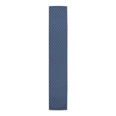 Indigo Leaf Gray Table Runner