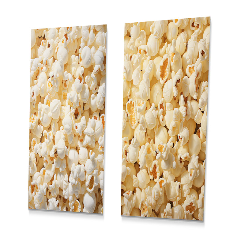 Popcorn Extravaganza - ensemble de 2 reproductions d'art en métal Popcorn, H 28 po x l 24 po