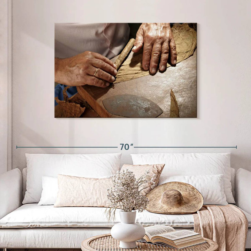 Cigar Making, 30" H x 45" W