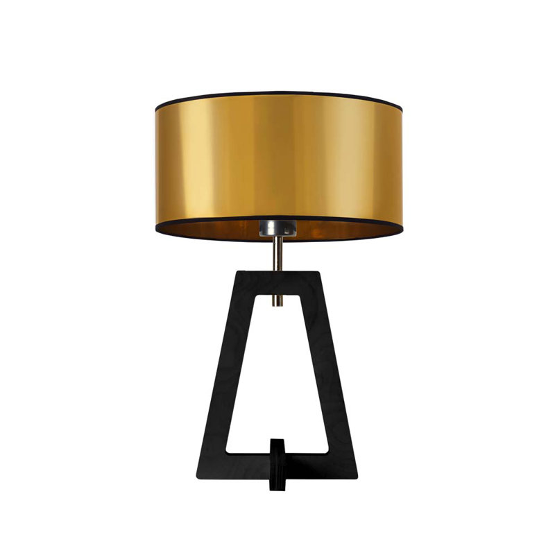 Clio Wood Table Lamp, Gold