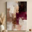 Motifs tourbillonnants abstraits beiges et violets - Impression d'art mural abstrait moderne sur toile tendue sur châssis, 91,4 cm (H) x 61 cm (L), prête à être accrochée pour le salon, la chambre ou la salle à manger