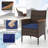 8-Person PE Wicker Patio Dining Set with Acacia Wood Tabletop -1013516641