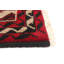 Tapis rouge en laine noué à la main de conception unique 3 pi x 5 pi 5 po New Age