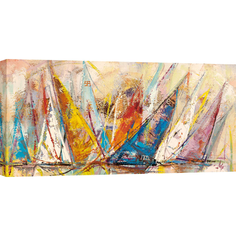 Sails In Competition by Luigi Florio - Wrapped Canvas Print, 35cm H x 70cm W