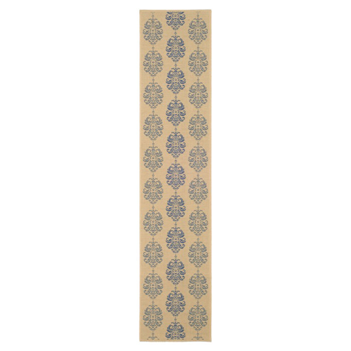 Tapis d'intérieur / extérieur à motif floral Courtyard Performance, Rectangle 4 pi x 5 pi 7 po