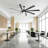 100" Extra Large Industrial Dimmable Ceiling Fan With LED Lights And Remote Control-1815354105
