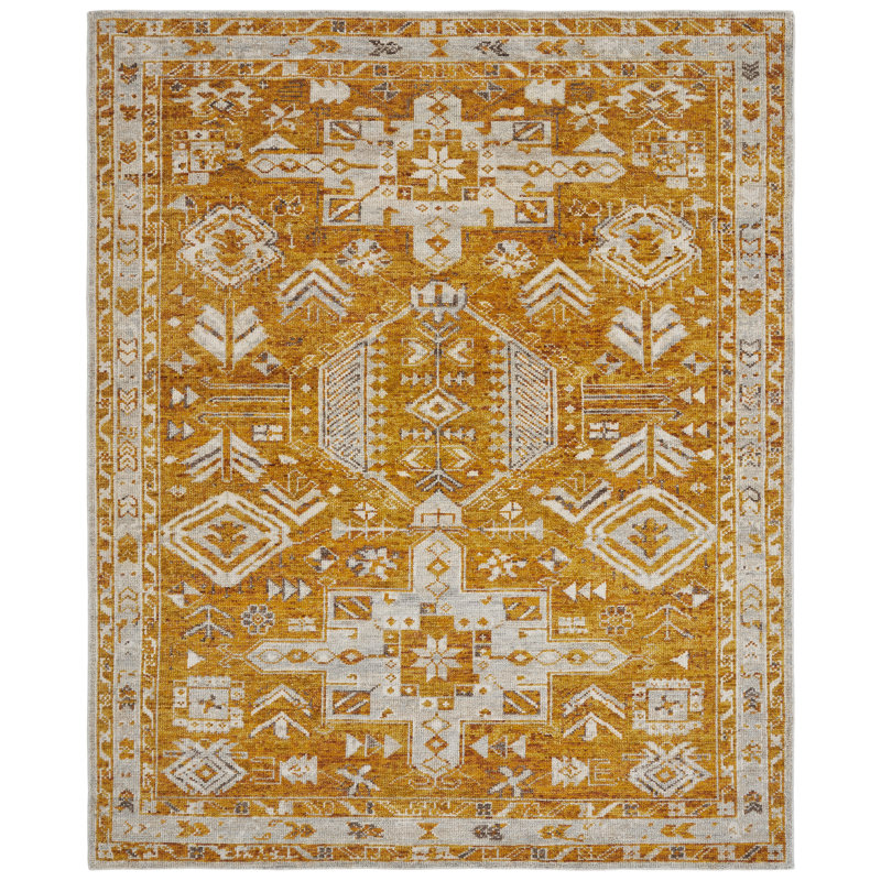 Modley Hand Knotted Wool Oriental Area Rug, Rectangle 3' x 5'