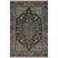 Tapis décoratif rétro multicolore à motifs foncés et à motifs frangés-562766511