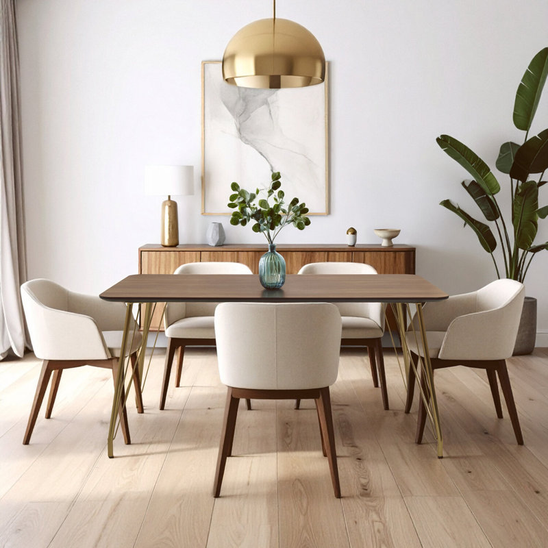 Metal Base Dining Table