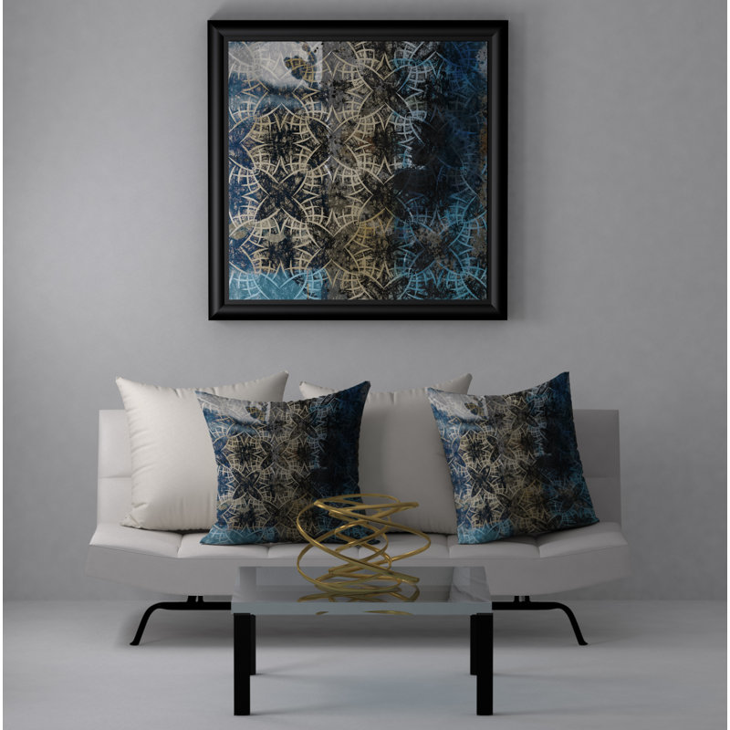 Abstract Throw Pillow, 18" H x 18" W