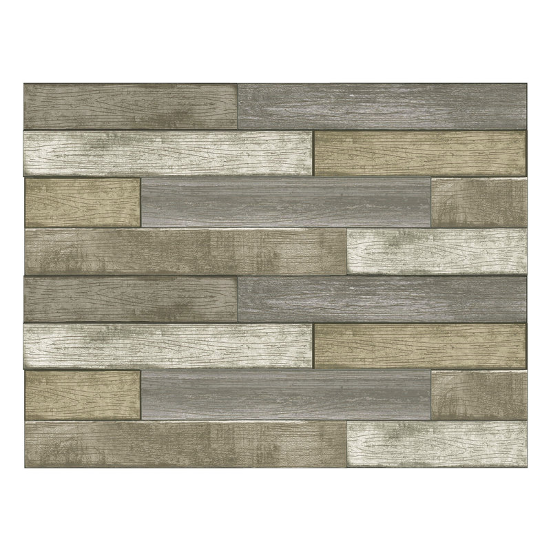 Décalcomanie murale planches en bois