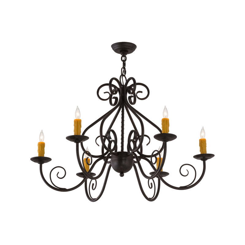 Greenbriar Oak 6 - Light Chandelier, Chestnut