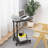 Adjustable Height C Table Sofa Side Bedside Table With Wheels, Hospital Bed Table Rolling Tray With Storage, Mobile Computer Desk Laptop Table For Home Use