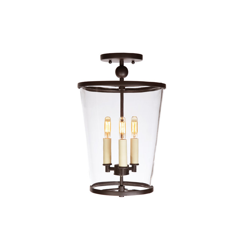 Polizzi Semi Flush Mount, Medium, Polished Nickel