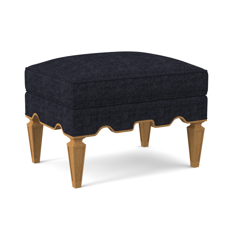 Repose-pieds Palm Beach, Ambre, 100% polyester bleu marine de Venise