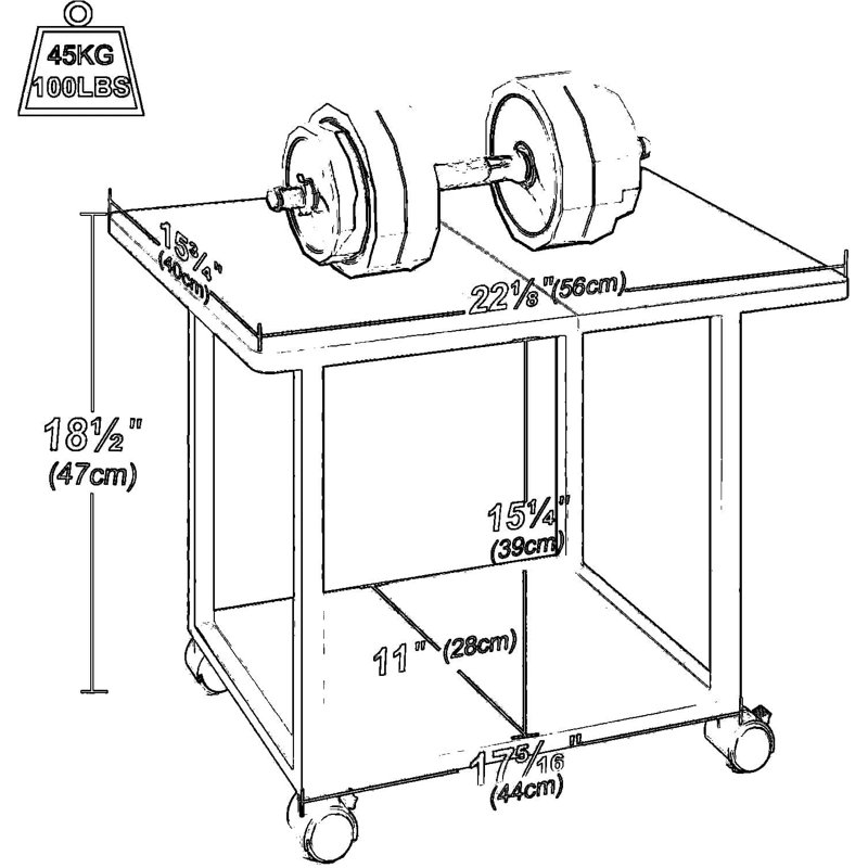 Support pour imprimante à roulettes robuste avec tablette de rangement - Chariot d'imprimante mobile à 2 niveaux pour bureau à domicile, scanneurs et fax