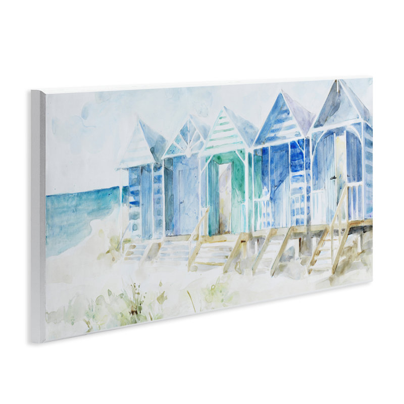 Plaque murale Beach Cabins in a Row, design par Lorenzo Collective