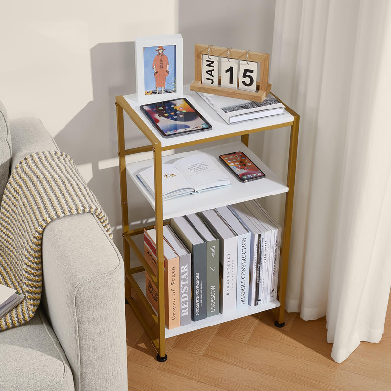 H Media Shelves, Gold