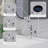 Bathroom Sink Faucet with Spray Function and Temperature Display for Anti-Skid Switch and Hot & Cold and 360° Rotary-119188285