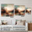 «Brown Abstracted Nature I», art mural abstrait en paysages-648389735
