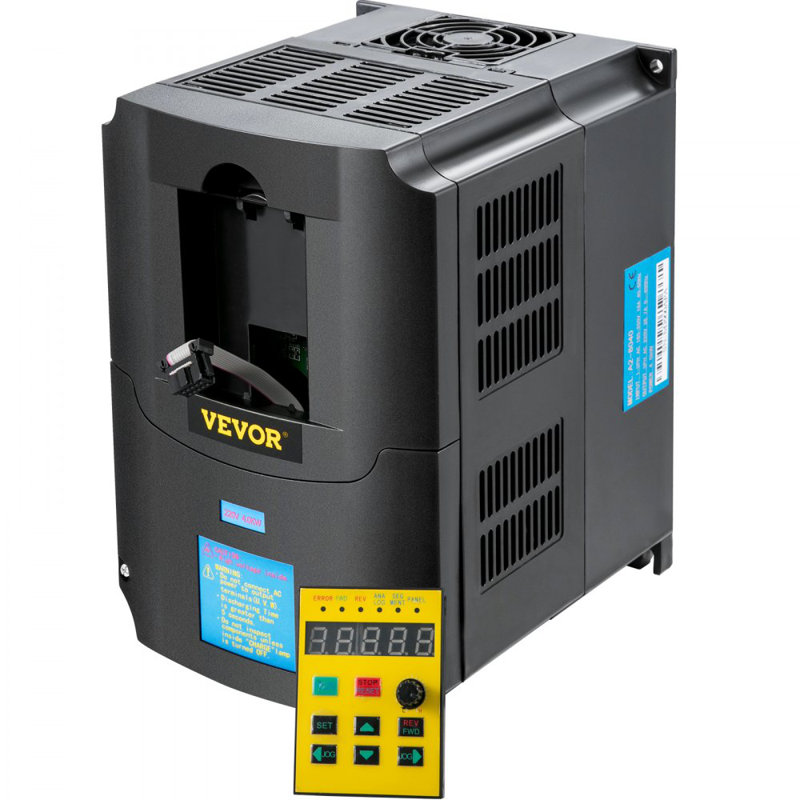 Variable Frequency Drive, AC 220V Input 4KW Variable Frequency CNC Drive Inverter Converter, VFD 5.5HP 1 or 3 Phase Input, 3 Phase Output, CNC Motor Inverter Converter for Motor Speed Control