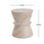 Outdoor/Indoor Lightweight Concrete Side Table,Travertine Finish