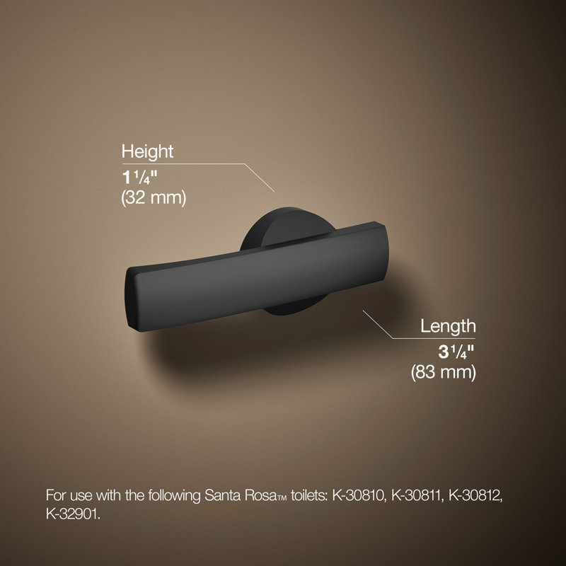 Santa Rosa Left-Hand Trip Lever, Matte Black