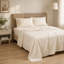 Ensemble de draps en microfibre et bambou hypoallergéniques avec confort rafraîchissant-138649783-138649785