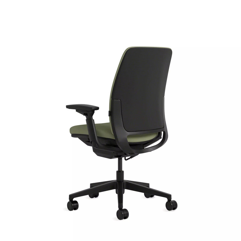 Steelcase Amia Ergonomic Task Chair, Olivine, Black, Carpet