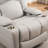 Modern Faux Leather Upholstered Recliner Chair, 270-Degree Swivel Rocker Recliner With Adjustable Armrest &Cup Holders For Nursing, And Living Room Relaxation, Gray-1345094344