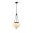 Schoolhouse Ceiling Light Fixture with Milk Glass White Shade, Adjustable Height, Mid Century Modern Pendant Lighting for Kitchen Island Dining Room