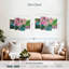 Ensemble de 4 pivoines abstraites sur toile-92828286