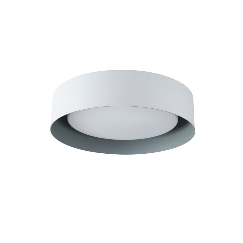 Redas 3-Light Dimmable Flush Mount , White/Gray