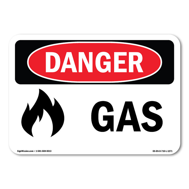 Gas Decal 7" X 5"