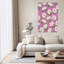 Art mural abstrait avec pivoine rose-353792151