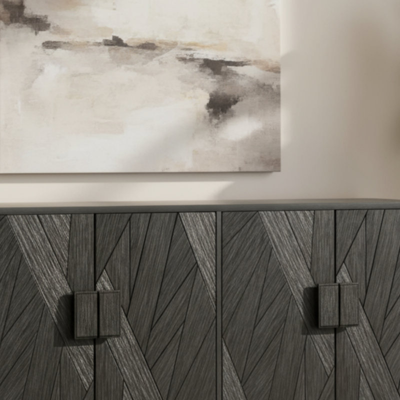 Armoire de rangement moderne noire Mid-Century