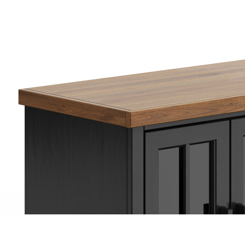 Brixham 96 inch TV Stand Console for TVs up to 100 inches, No Assembly Required, Two-Tone Finish