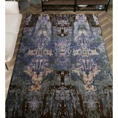 Tapis rectangulaire noué à la main
