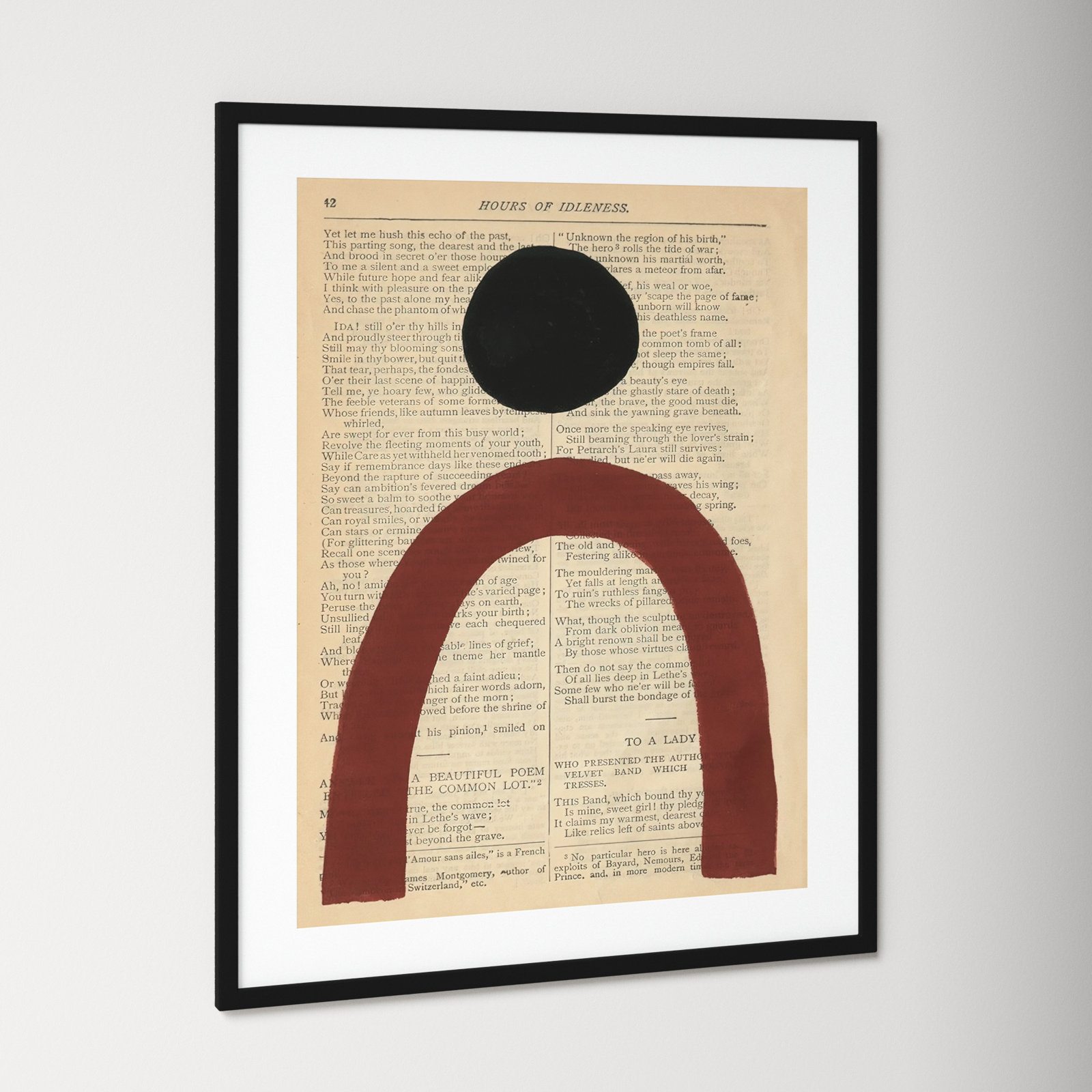 Adreille "Modern Prose VI" Print, Black Framed Paper, 41.38" H x 33.38" W x 0.88" D