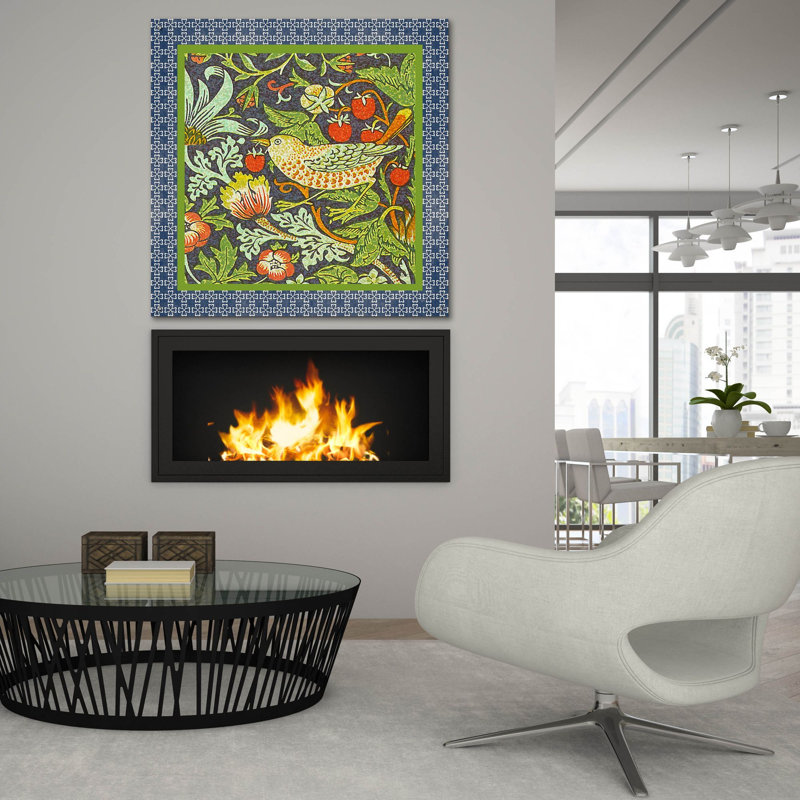 «Vintage Birds 3» par Jean Plout, art mural en verre acrylique, 36 po x 36 po, 36 po x 36 po