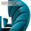 Fauteuil d'appoint moderne en velours avec dossier capitonné Leona H 29 po-764843809