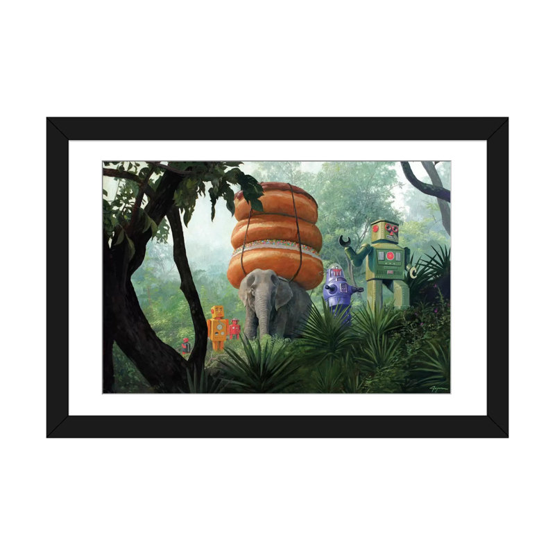 « on tiger mountain », art sur toile, Toile tendue, H 24 po x l 32 po x P 1 po, Blanc